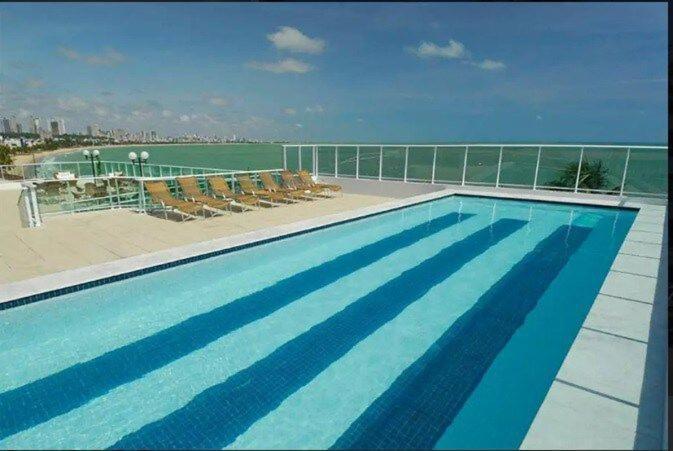 Flat Beira-Mar Blue Sunset Apartment โจเอาเปสโซอา ภายนอก รูปภาพ